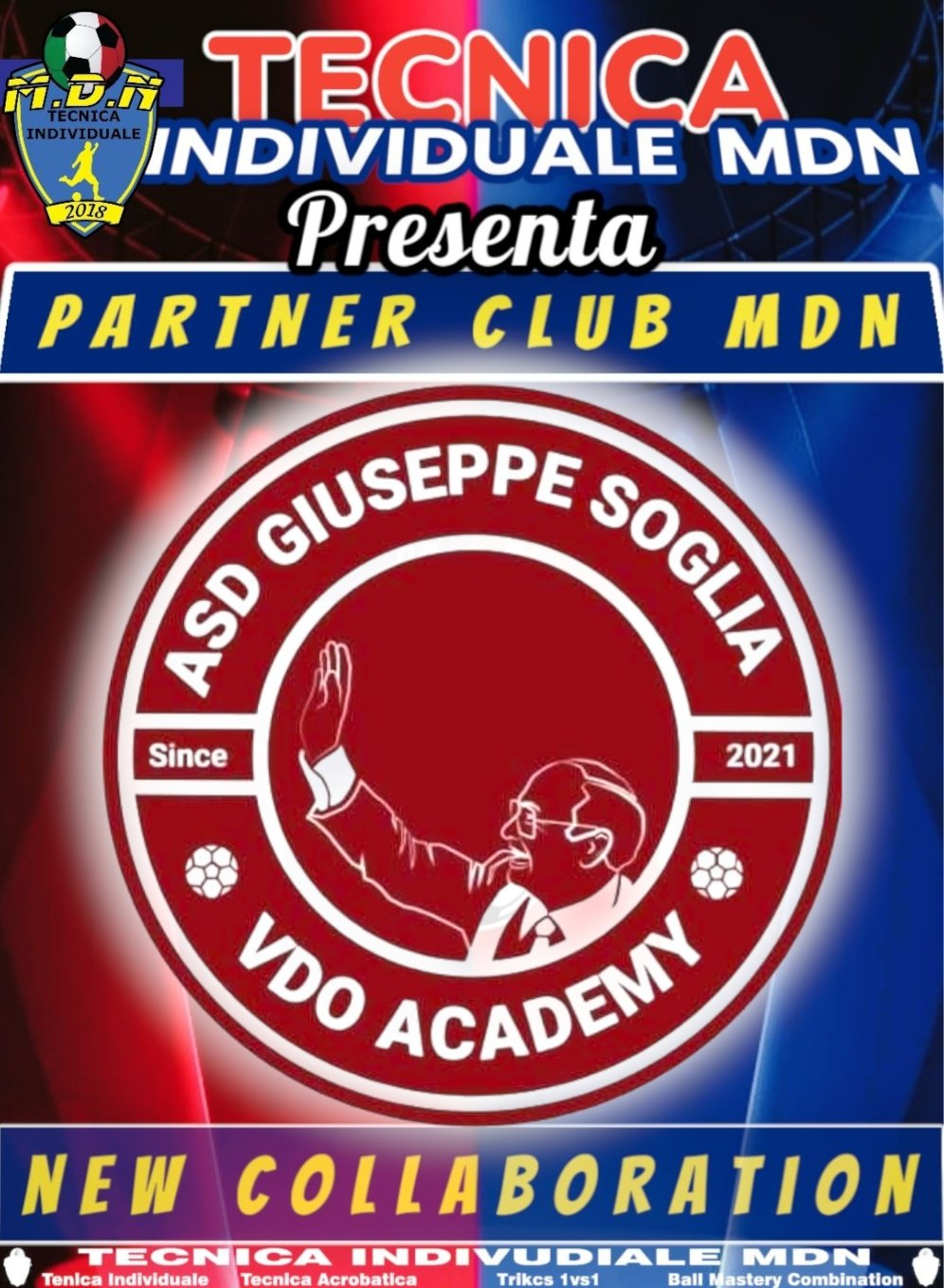 Collaborazione ASD Giuseppe Soglia VDO Academy con MDN – Scuola di Tecnica Calcistica Individuale